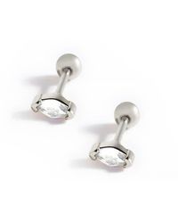 Mint & Lily - Marquis Gemstone Sleeper Stud Earrings - Lyst
