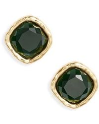 Karine Sultan - Bezel Glass Stud Earring - Lyst