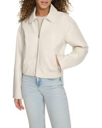 Levi's - Faux Leather Bomber Jacket - Lyst