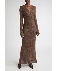 Altuzarra - Ozzie Long Sleeve Sequin Maxi Sweater Dress - Lyst