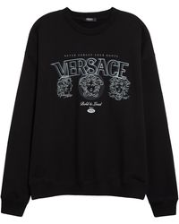 Versace - Medusa Logo Cotton Graphic Sweatshirt - Lyst