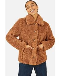 Yumi' - Short Teddy Bear Jacket - Lyst
