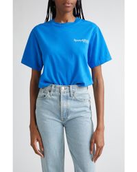 Sporty & Rich - Health Is Wealth Cotton Graphic T-Shirt - Lyst