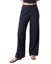 Marine Layer - Allison Pull-On Wide Leg Hemp Blend Pants - Lyst
