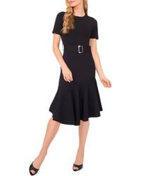 Ted Baker - Ashley Rib Short Sleeve Belted Sweater Dress - Lyst