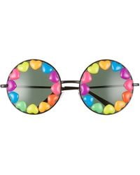Rad & Refined - Rad + Refined Rainbow Heart Round Sunglasses - Lyst