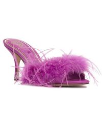 Vince Camuto - Paelly Faux Feather Slide Sandal - Lyst