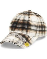 Acne Studios - Distressed Plaid Adjustable Baseball Cap - Lyst