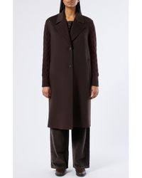 Marina Rinaldi - Zarina Mixed Media Virgin Wool Blend Coat - Lyst