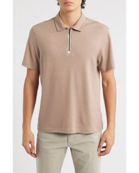 Bugatchi - Quarter Zip Polo - Lyst