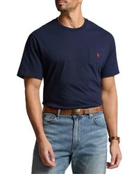Polo Ralph Lauren - Big & Tall Classic Fit Jersey Crewneck Pocket Tee - Lyst
