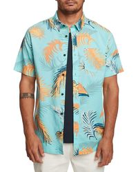 Quiksilver - Tropical Glitch Short Sleeve Organic Cotton Button-up Shirt - Lyst