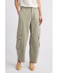 FRAME - The Bubble Barrel Leg Cargo Pants - Lyst