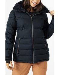 Roxy - Quinn Insulated Puffer Coat With Removable Faux Fur Trim - Lyst