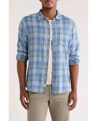 Marine Layer - Classic Plaid Stretch Cotton Button-Up Shirt - Lyst