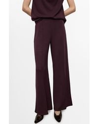Mango - Pleated Wide Leg Pull-On Pants - Lyst