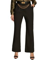 Donna Karan - Chain Belt Wide Leg Pants - Lyst