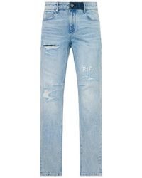 RTA - Clayton Rip & Repair Skinny Jeans - Lyst
