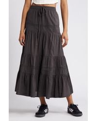 BP. - Tiered Cotton Maxi Skirt - Lyst