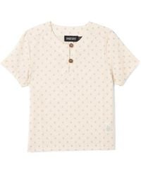 Space Grey - Printed Gauze Short Sleeve Shirt - Lyst