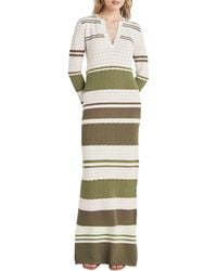 Splendid - Despina Stripe Long Sleeve Maxi Sweater Dress - Lyst