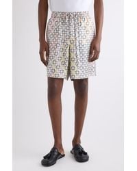 Givenchy - Monogram 72 Print Silk Pajama Shorts - Lyst