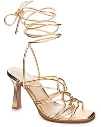 42 GOLD - 42 Lava Ankle Tie Sandal At Nordstrom - Lyst