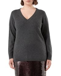 Marina Rinaldi - Vampata Cashmere V-Neck Sweater - Lyst