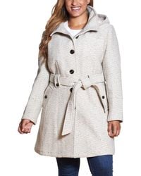 Gallery - Belted Hooded Coat - Lyst