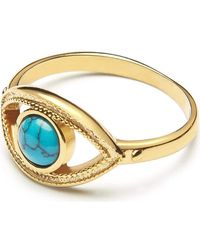 Nialaya - Skyfall Evil Eye Ring - Lyst