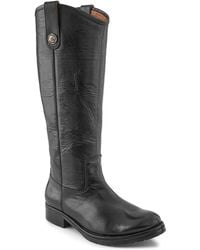 Frye - Melissa Button Lug Double Sole Riding Boot - Lyst