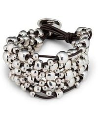 Uno De 50 - Textured Leather Cuff - Lyst