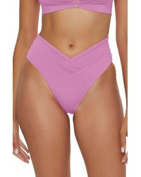 Becca - Color Code High Waist Bikini Bottoms - Lyst
