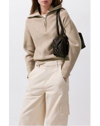 Mango - Quarter Zip Sweater - Lyst