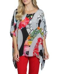 Apny - Print Cupro Blend Caftan Top - Lyst