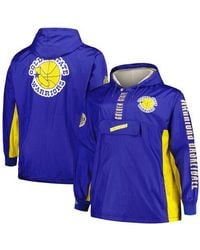Mitchell & Ness - Golden State Warriors Big & Tall Hardwood Classics Team Og 2.0 Anorak Hoodie Quarter-Zip Windbreaker Jacket - Lyst