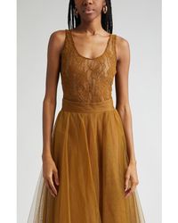 Zimmermann - Scoop Neck Lace Bodysuit - Lyst