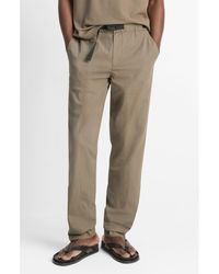Vince - Flat Front Cotton Ripstop Belted Pants - Lyst