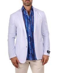 Maceoo - Unconstructed Marthyr030 Stretch Peak Lapel Blazer - Lyst