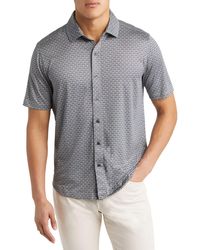 Johnston & Murphy - Xc4® Geo Print Performance Short Sleeve Button-up Shirt - Lyst