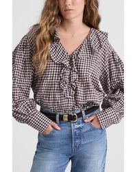 Madewell - Ruffle Pintuck Long Sleeve Top - Lyst