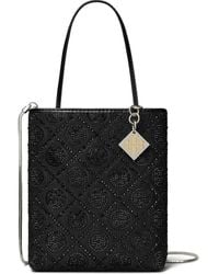 Tory Burch - Key Item T Monogram Hotfix Embellished Top Handle Bag - Lyst