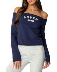 Edikted - Ski Club Off The Shoulder Top - Lyst