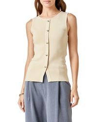 Endless Rose - Knit Button-Up Vest - Lyst