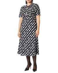 Marina Rinaldi - Zuai Dot Print Silk Crêpe De Chine Dress - Lyst