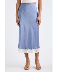 LoveShackFancy - Janella Silk Blend Midi Skirt - Lyst
