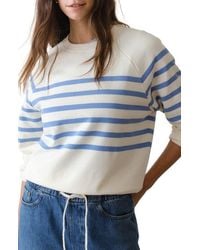 Marine Layer - Cloud 9 Fleece Stripe Sweatshirt - Lyst