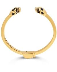 Nialaya - Golden Skull Bangle - Lyst