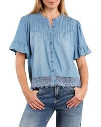 Billy T - Pleat Button-Up Top - Lyst