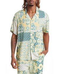 Native Youth - Tile Print Short Sleeve Button-up Shirt - Lyst
